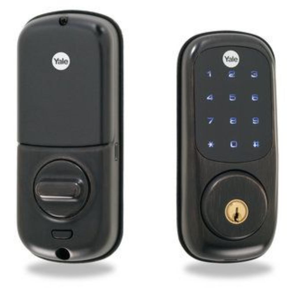 CERRADURA DIGITAL CON TECLADO, CERROJO Y LLAVE YRD226 COLOR NEGRO YALE