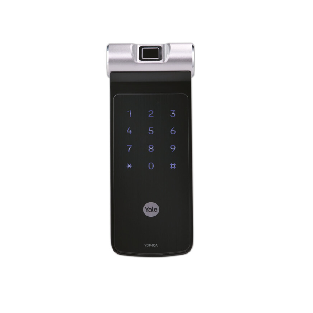 CERRADURA DIGITAL TECLADO Y HUELLA YDF40A COLOR GRIS YALE