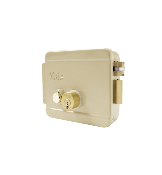 CERRADURA ELÉCTRICA CON BOTÓN Y CILINDRO SUELTO 670 60MM DERECHA YALE