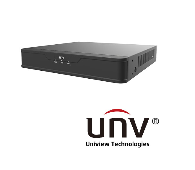 NVR IP DE 8 CANALES, CON 8 PUERTOS PoE, 1 HD  UNIVIEW