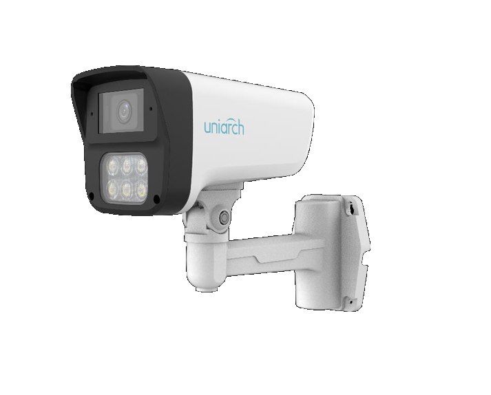 CAMARA 3MP TIPO BALA CON BRACKET, MICROFONO, DUAL COLOR, LINEA DE INTRUSION  UNIARCH