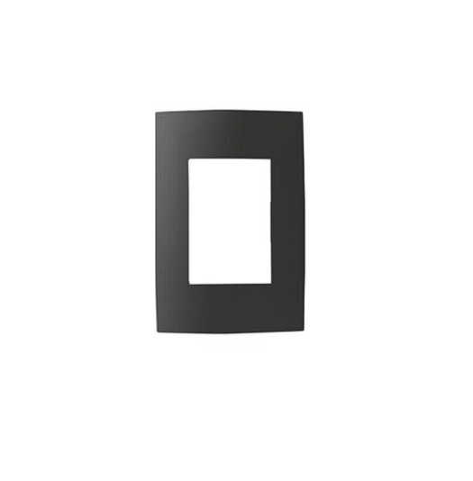 PLACA CIEN 3 MODULOS NEGRO MATE LEVITON