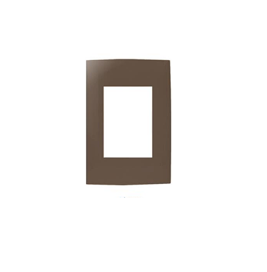 PLACA CIEN 3 MODULOS CHOCOLATE MATE LEVITON