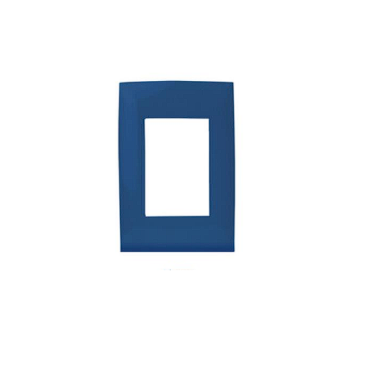 PLACA CIEN 3 MODULOS AZUL MATE LEVITON