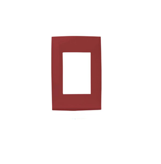 PLACA CIEN 3 MODULOS ROJO MATE LEVITON