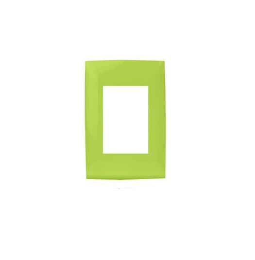 PLACA CIEN 3 MODULOS VERDE MATE LEVITON
