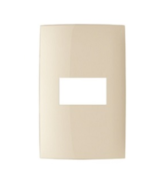 PLACA CIEN PASACABLE MARFIL LEVITON