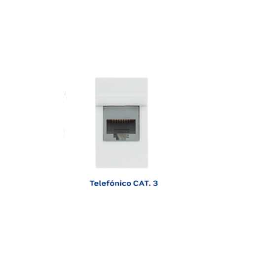 DADO CIEN 1 MODULO TELEFÓNICO RJ11 BLANCO LEVITON