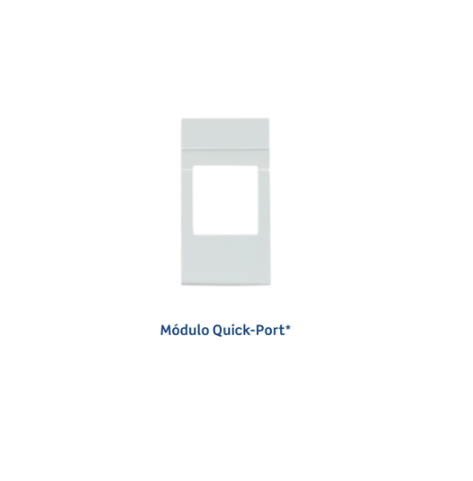 DADO CIEN 1 MODULO QUICK-PORT BLANCO LEVITON