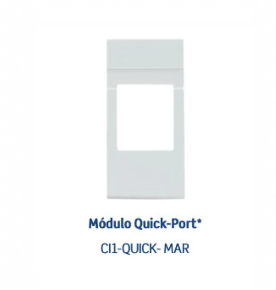 DADO CIEN 1 MODULO QUICK-PORT MARFIL LEVITON