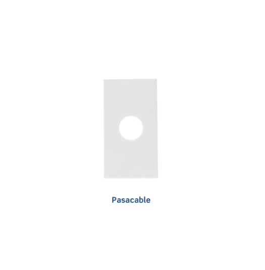 DADO CIEN 1 MODULO PASACABLE BLANCO LEVITON