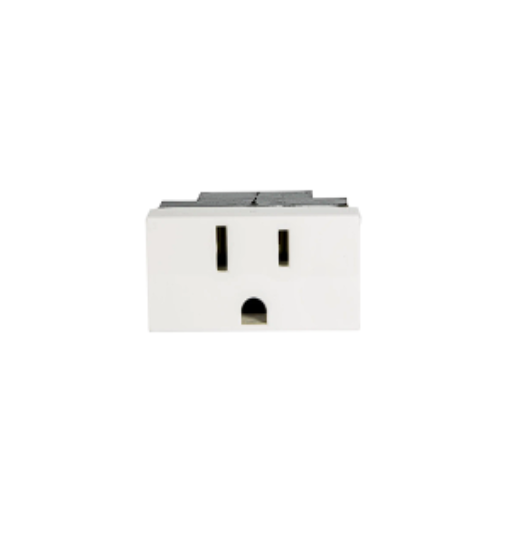 DADO CIEN 1 MODULO TOMACORRIENTE POLARIZADO CON TIERRA BLANCO LEVITON