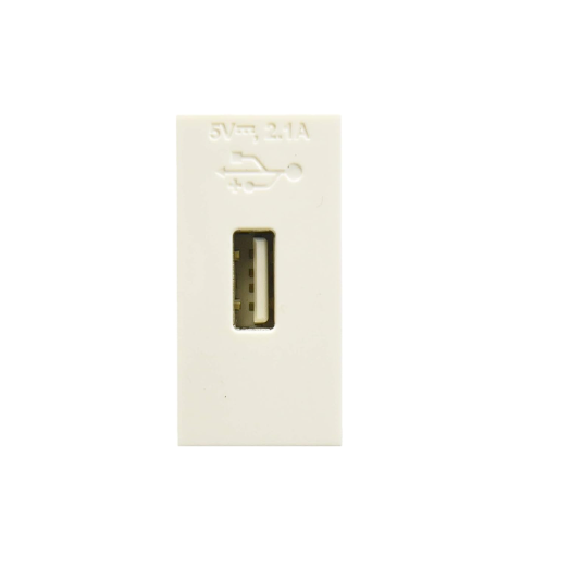 DADO CIEN 1 MODULO CARGADOR USB MARFIL LEVITON