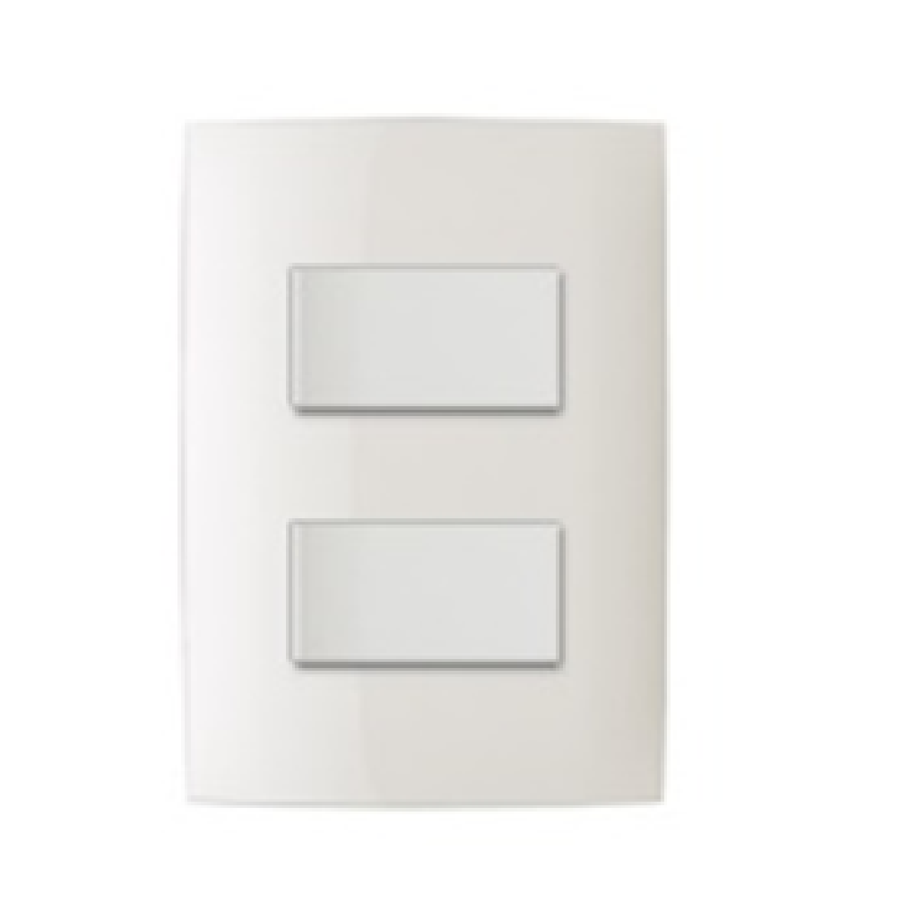 INTERRUPTOR DOBLE SENCILLO 10A 250V CON PLACA 2 MODULOS CIEN BLANCO LEVITON