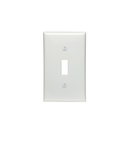 PLACA DE PARED PARA INTERRUPTORES DE PALANCA DE 1 UNIDAD UNIDAD DE TAMAÑO ESTÁNDAR NYLON TERMOPLÁSTICO BLANCO LEVITON