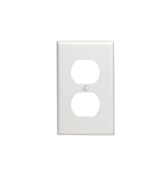 PLACA DE PARED PARA TOMACORRIENTE  1 UNIDAD NYLON TERMOFRAGUADO BLANCO FIGURA 8 LEVITON
