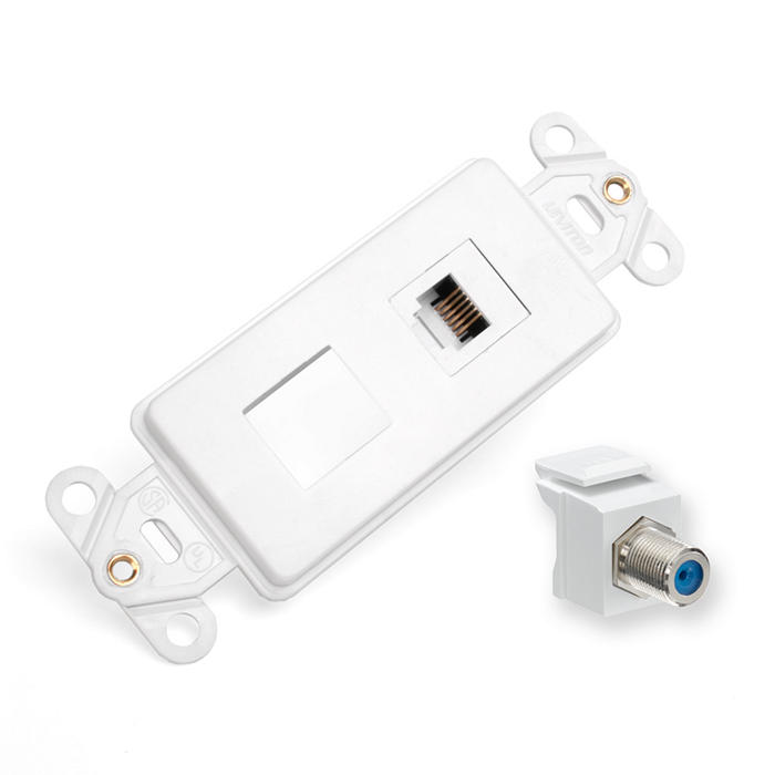 JUEGO DE INSERTOS PARA CONECTORES DE PARED DECORA 6P6C X ESTILO 110 BLANCO LEVITON