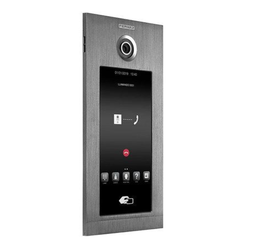 VIDEOPORTERO IP PLACA DE CALLE TACTIL 12V POE IP54 GRAFITO KIN MEET FERMAX