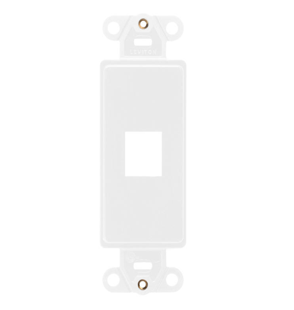 SOPORTE DECORA LEVITON 1 MODULO QUICKPORT COLOR BLANCO