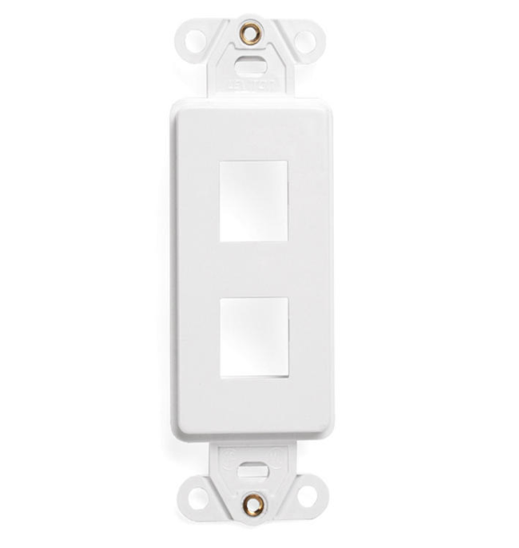 SOPORTE 2 MODULOS QUICKPORT COLOR BLANCO DECORA LEVITON
