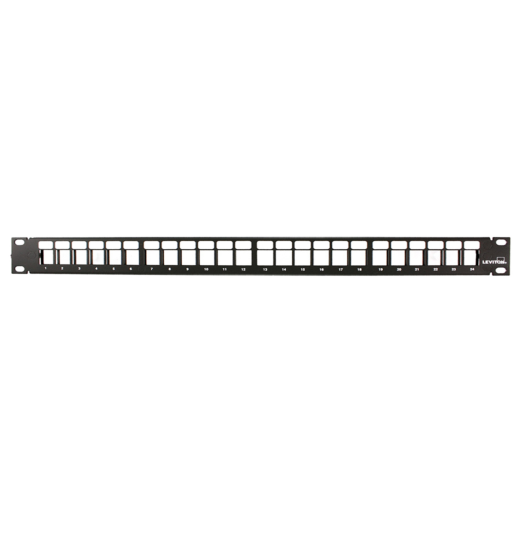 PATCH PANEL 24 PUERTOS QUICKPORT VACÍO 1RU LEVITON