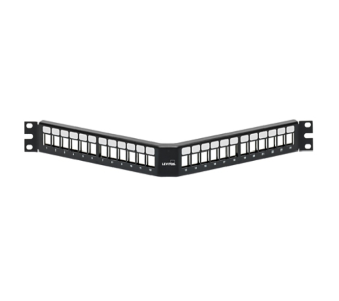 PATCH PANEL ANGULADO 24 PUERTOS VACÍO 1RU LEVITON