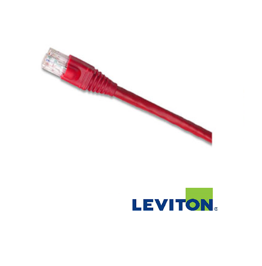 PATCH CORD UTP CAT 6 DE 5´ COLOR ROJO LEVITON