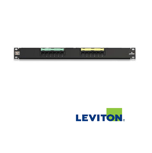 PATCH PANEL 12 PUERTOS CAT 6 1RU LEVITON