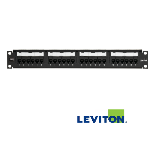 PATCH PANEL 24 PUERTOS CAT 6 1RU LEVITON