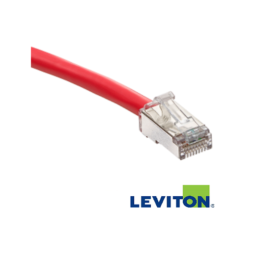 PATCH CORD UTP CAT 6A DE 3´COLOR ROJO LEVITON