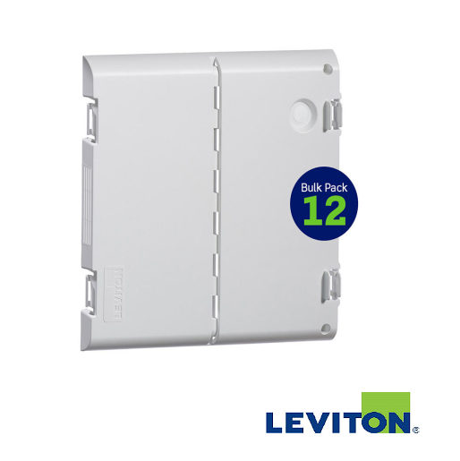 PUERTA VENTILADA CON BISAGRAS PARA GABINETE DE 14" COLOR BLANCO. PAQUETE DE 12 UNIDADES LEVITON 