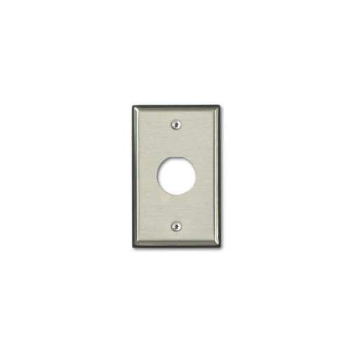 PLACA DE ACERO INOX. PARA SOPORTE DURAPORT 1 GANG 1 PUERTO LEVITON