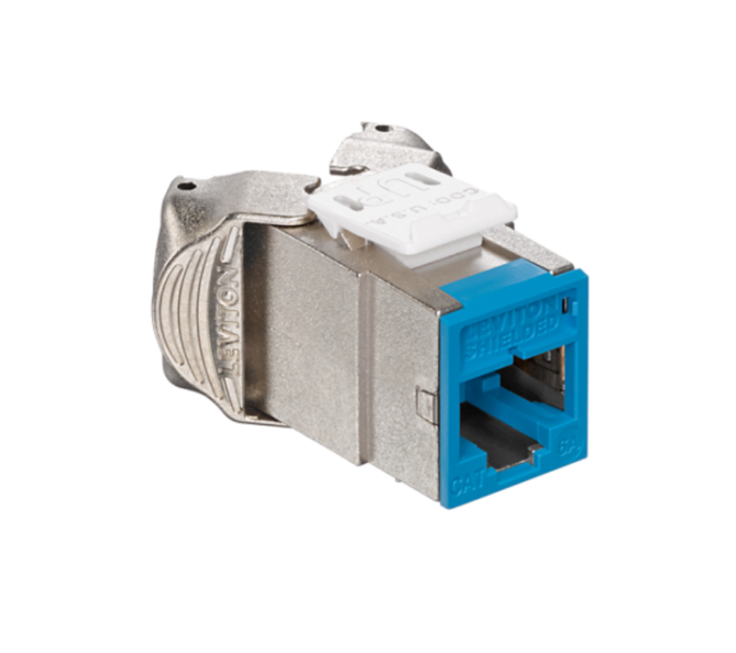 DADO ATLAS-X1  CAT 6A BLINDADO QUICKPORT COLOR AZUL LEVITON