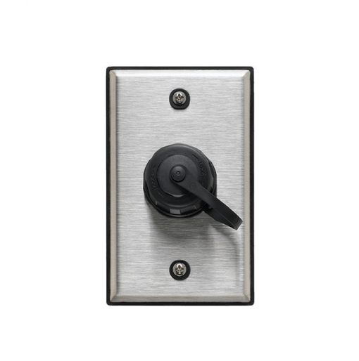 PLACA DE ACERO INOX. CON SOPORTE DURAPORT 1 GANG 1 PUERTO ARMADO LEVITON