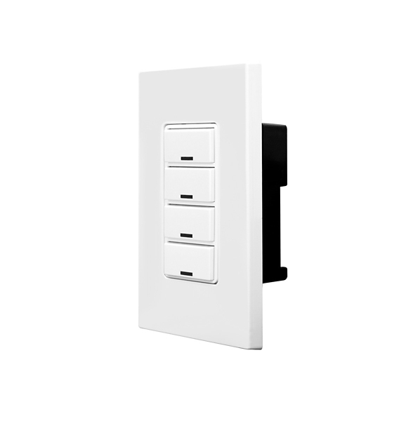 KEYPAD DECORA DE 4 BOTONES MULTIFUNCION LUMACAN CONECTOR RJ45. CAT6 GREENMAX DRC  LEVITON 