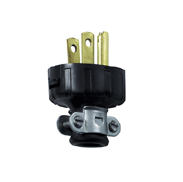 CLAVIJA CON ABRAZADERA 15A 125V 2P3H NEMA 5-15P LEVITON
