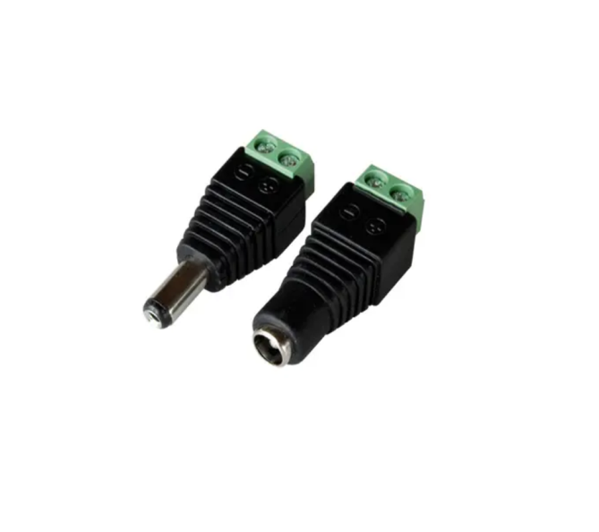 CONECTOR HEMBRA Y MACHO PARA CAMARAS ANÁLOGAS DC