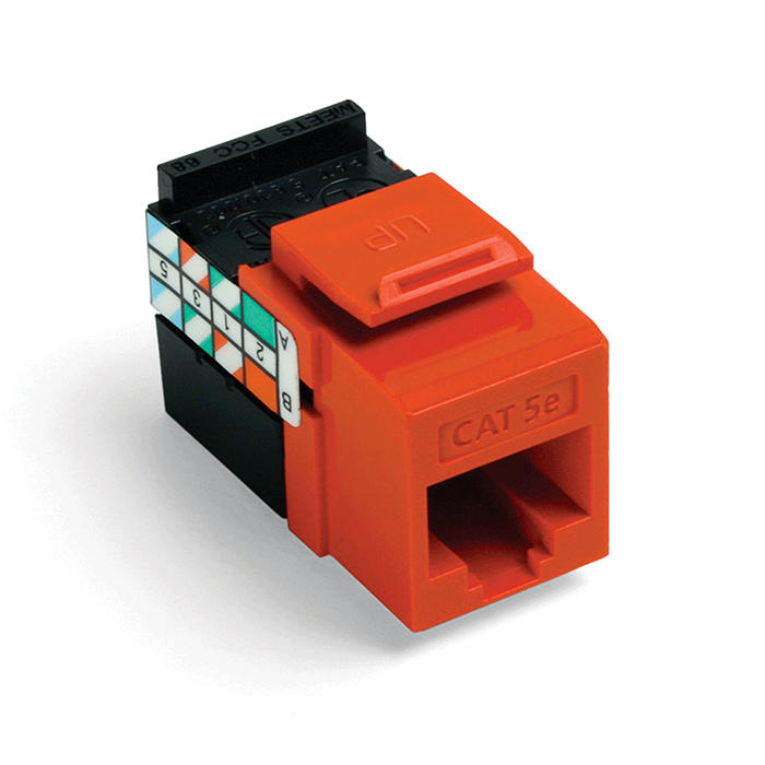DADO CAT 5E GIGAMAX QUICKPORT NARANJA LEVITON