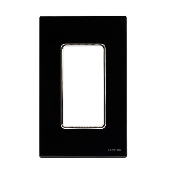 26000-CND PLACA DE PARED 1 ESPACIO L12-26000-CBD NEGRO KRISTALO LEVITON