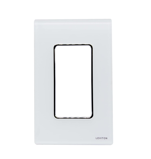 PLACA DE PARED 1 ESPACIO L102-26000-CBD BLANCO KRISTALO LEVITON