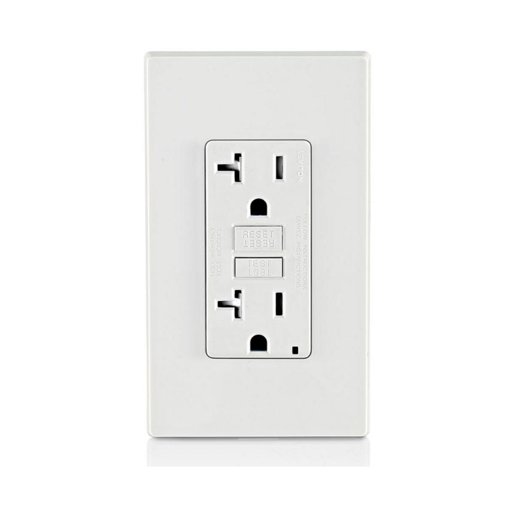 TOMACORRIENTE ICFT SMARTLOCKPRO® DE 20 A, A PRUEBA DE MANIPULACIONES BLANCO LEVITON
