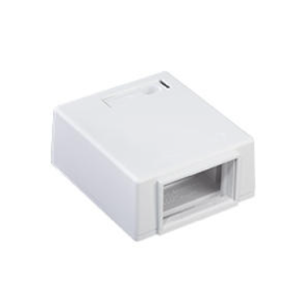 CAJA DE MONTAJE SUPERFICIAL MOS CON VENTANA ID, BLANCO LEVITON