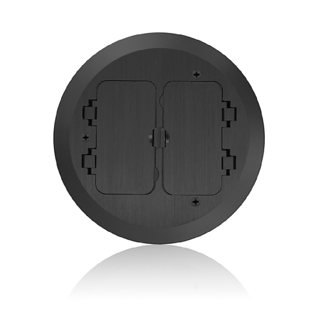 PLACA DE CUBIERTA PARA SISTEMA DE CAJA PARA PISO DE CONCRETO FBBOX-GY Y FBLEV-GY GRAFITO LEVITON 