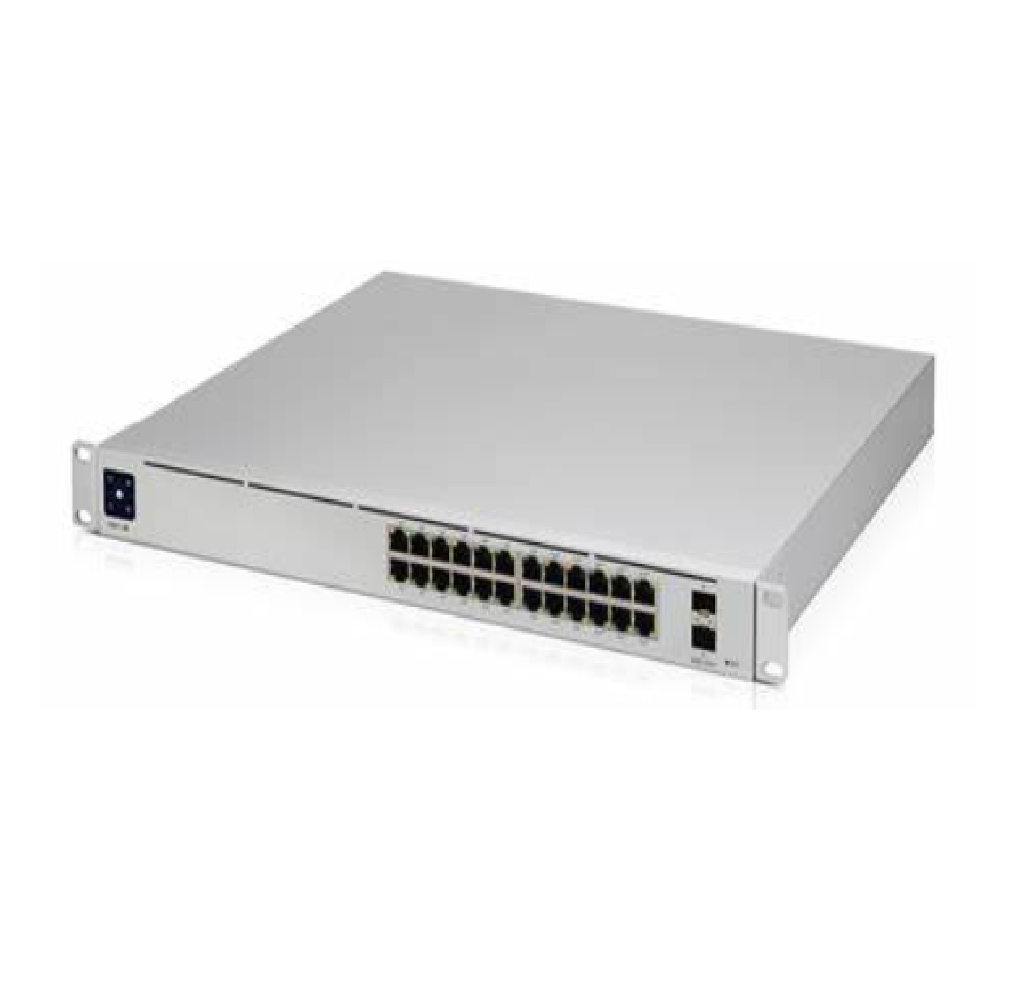 SWITCH 24 PUERTOS x 10/100/1000 (16 PoE+, 8 PoE++) + 2 x 10 GIGABIT SFP+ PoE++ (400 W) UBIQUITI