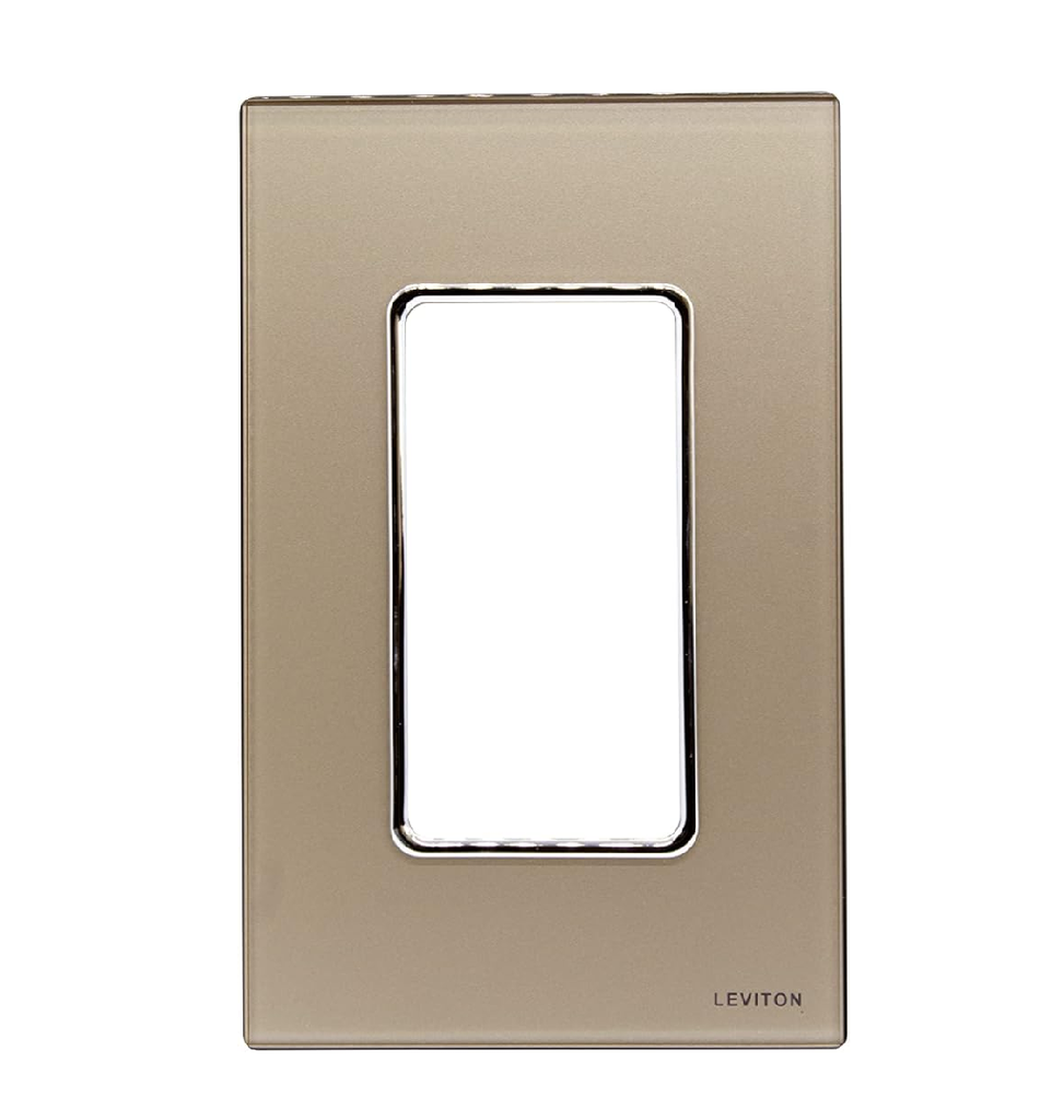 26000-CND PLACA DE PARED 1 ESPACIO L14-26000-CDD DORADO KRISTALO LEVITON