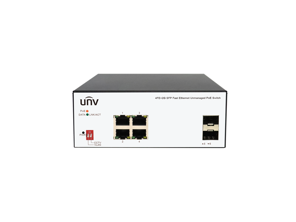 ISW2000-4T2GP-POE-IN SWITCH INDUSTRIAL 4 PUERTOS POE Y 2 PUERTOS SFP UNIVIEW