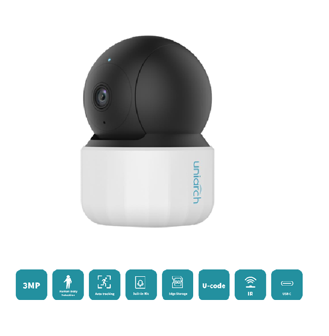 CAMARA 3MP INTERIOR PAN & TILT Wi-Fi MIC, AUDIO