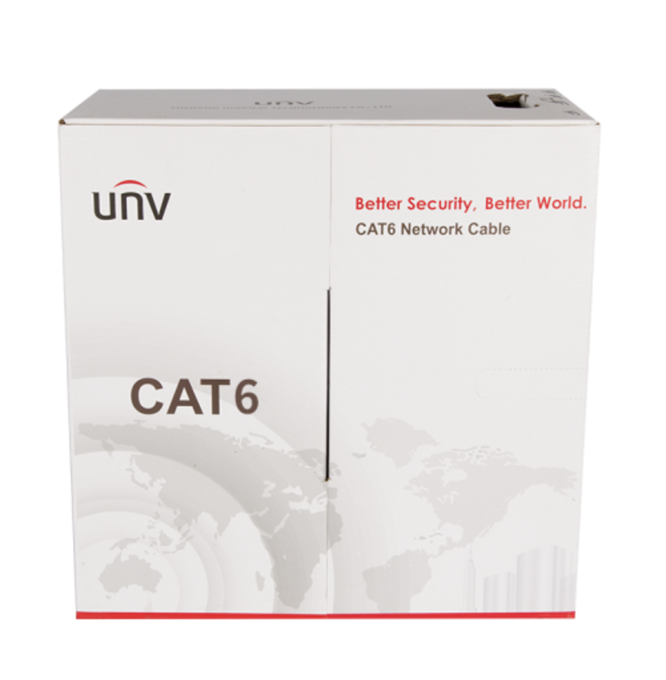 CABLE UTP CAT 6 CCA, INTERIOR BLANCO UNIVIEW