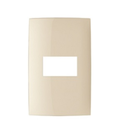 PLACA CIEN PASACABLE MARFIL LEVITON