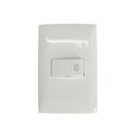 PLACA CIEN 1 MODULO CON PULSADOR TIMBRE BLANCO LEVITON